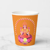 Gobelets En Papier Happy Diwali - Deepalavi Lakshmi Goddess 1 (Verso)