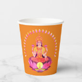 Gobelets En Papier Happy Diwali - Deepalavi Lakshmi Goddess 1 (Recto)