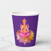 Gobelets En Papier Happy Diwali - Deepalavi Lakshmi Goddess 4 (Recto)