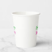 Gobelets En Papier Happy easter boho vert rose enfants ajouter nom ti (Gauche)