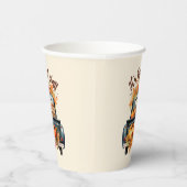 Gobelets En Papier Happy Fall Y'all - Camion rustique avec Citrouille (Droite)