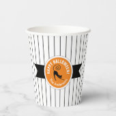 Gobelets En Papier Happy Halloween Chat noir & Stripes ID686 (Verso)