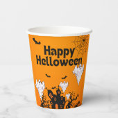 Gobelets En Papier Happy Halloween design (Verso)