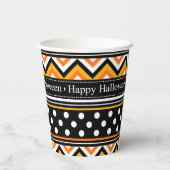 Gobelets En Papier Happy Halloween Motif moderne (Verso)