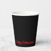 Gobelets En Papier Happy Halloween niece Simple Solid Black (Recto)