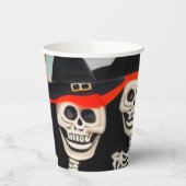 Gobelets En Papier Happy Halloween Skeletons (Gauche)