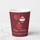 Gobelets En Papier Happy Holidays Personalized Watercolor Business (Recto)
