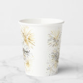 Gobelets En Papier Happy New Year Gold Silver Fireworks (Gauche)