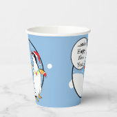 Gobelets en papier "Happy Penguin" 250 ml (Gauche)
