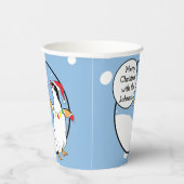 Gobelets en papier "Happy Penguin" 250 ml (Droite)