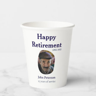 Gobelets En Papier happy retirement photo 25 years service name