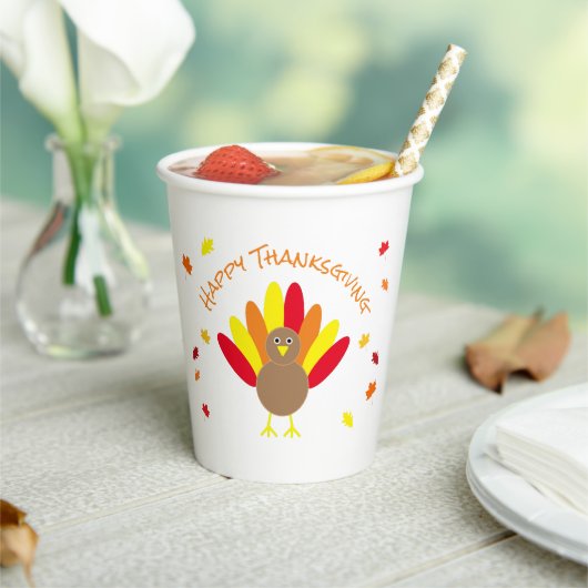 Gobelets En Papier Happy Thanksgiving (Insitu)