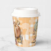 Gobelets En Papier Happy Thanksgiving Pumpkins & Autumn Leaves (Droite)