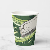 Gobelets En Papier Harmonica Music (Recto)
