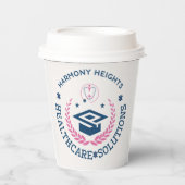 Gobelets En Papier Harmony Heights Healthcare Solutions Logo de l'ent (Recto)
