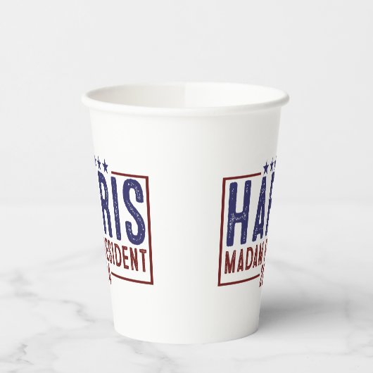 Gobelets En Papier Harris Madame la Présidente 2024 (Gauche)