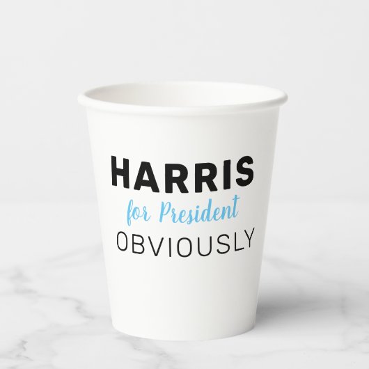 Gobelets En Papier Harris Pour Le Président De Toute Évidence 2024 (Recto)