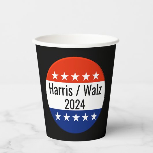 Gobelets En Papier Harris Walz Élection 2024 (Recto)