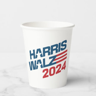 Gobelets En Papier Harris Walz Élection 2024