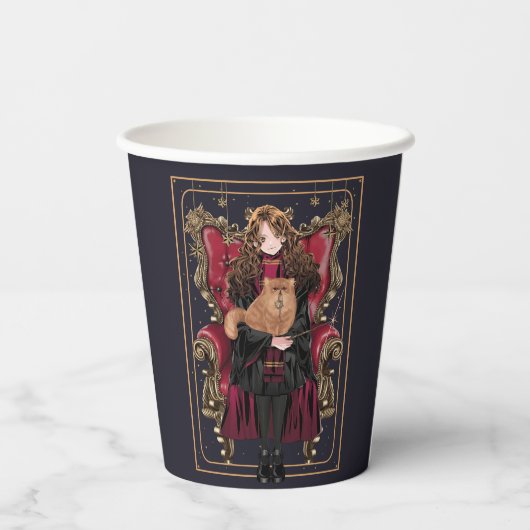 Gobelets En Papier HARRY POTTER™ | Anime Hermione Granger assis (Verso)