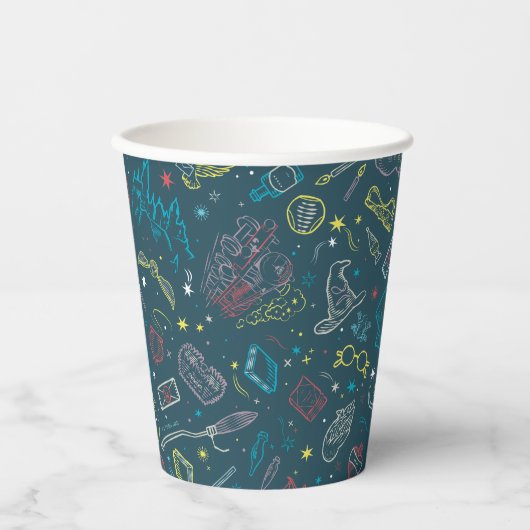 Gobelets En Papier HARRY POTTER™ Artefacts Line Art Motif (Recto)