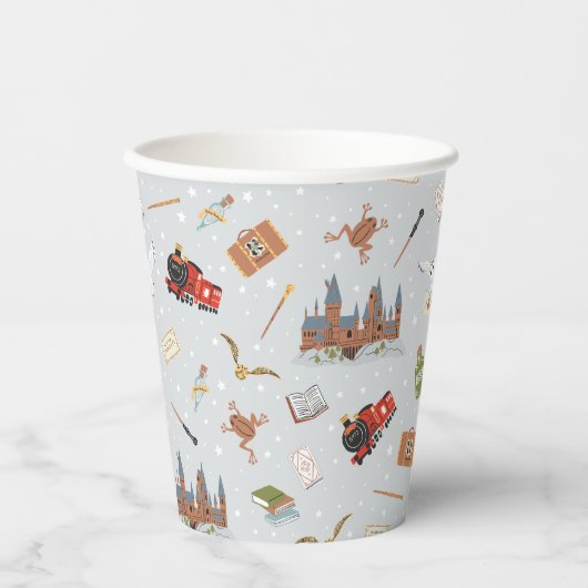 Gobelets En Papier Harry Potter Cartoon Hogwarts Pattern (Recto)