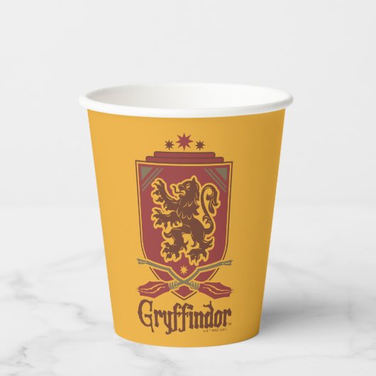 Gobelets En Papier Harry Potter | Gryffindor QUIDDITCH™ Badge (Recto)