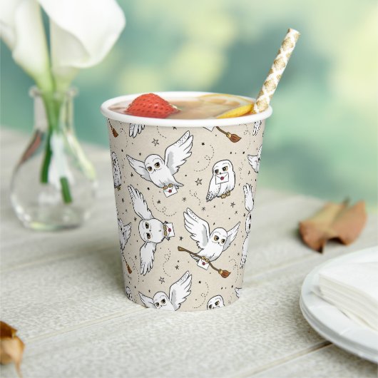 Gobelets En Papier Harry Potter | Hedwig Motif - Baby shower (Insitu)