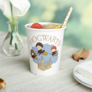 Gobelets En Papier HARRY POTTER™, Hermione & Ron Fly Over HOGWARTS™