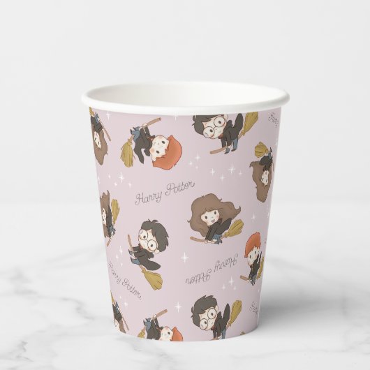 Gobelets En Papier HARRY POTTER™, Hermione & Ron Flying Motif (Verso)