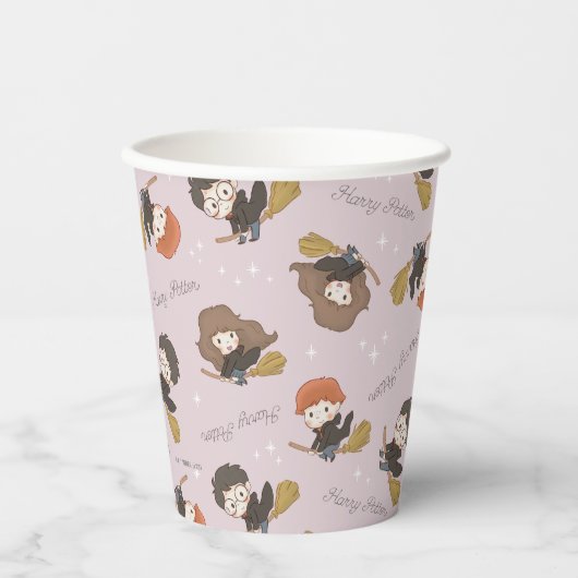 Gobelets En Papier HARRY POTTER™, Hermione & Ron Flying Motif (Recto)