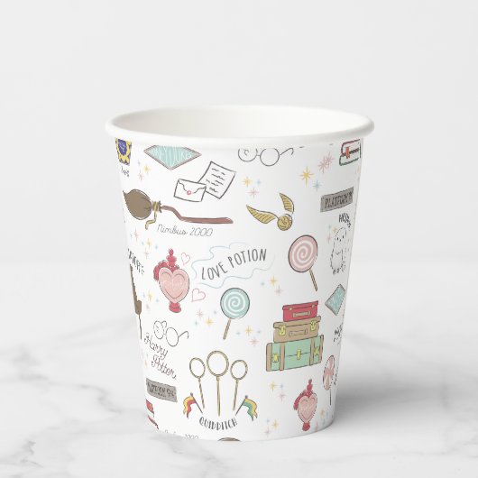 Gobelets En Papier HARRY POTTER™ Tiny Magic Pattern (Verso)