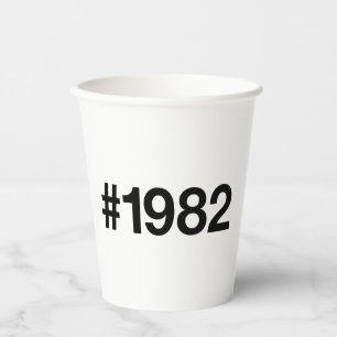 Gobelets En Papier Hashtag 1982 41 Anniversaire