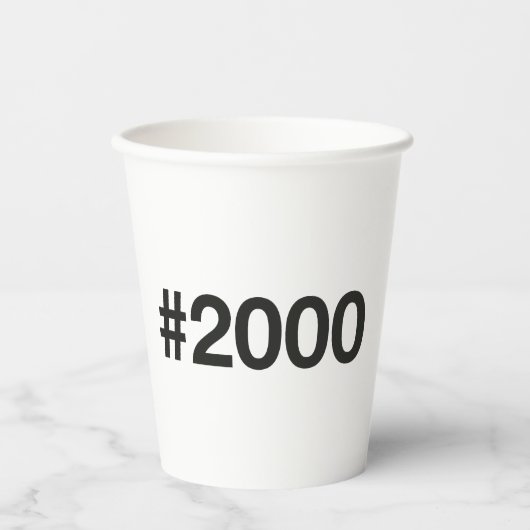 Gobelets En Papier Hashtag 25 Anniversaire 2000 (Recto)