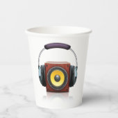 Gobelets En Papier Haut-parleurs et écouteurs (Recto)