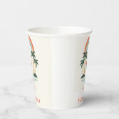 Gobelets En Papier Hawaïen/arc-en-ciel/Palms Père Noël (Gauche)