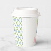 Gobelets En Papier Heart Topiary Garden | Monogramme (Droite)