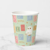 Gobelets En Papier Hedwig Post Letter Block Pattern (Verso)