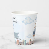 Gobelets En Papier Hélicoptère d'aquarelle bleu réutilisable durable (Droite)