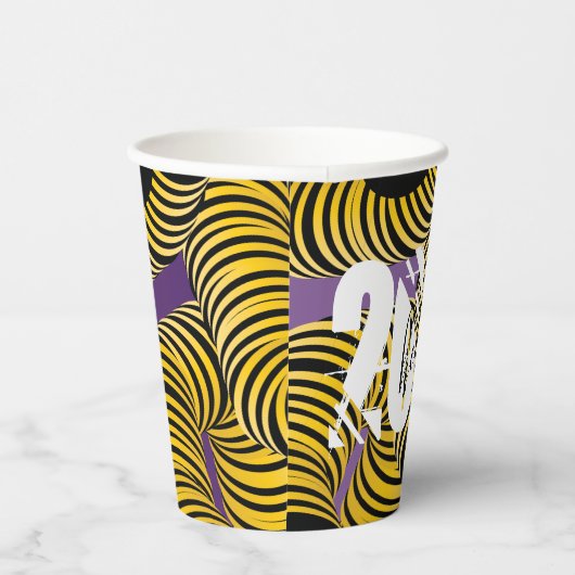 Gobelets En Papier Hello 2026 New Years Trippy Bold Font (Droite)