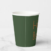 Gobelets En Papier Hello Baby Green & Orange Minimal Genre Neutre (Droite)