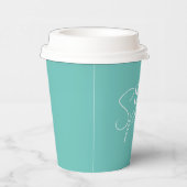 Gobelets En Papier Hello Spring Turquoise (Droite)