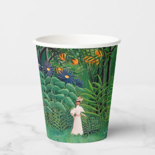Gobelets En Papier Henri Rousseau - Femme marchant dans une forêt exo