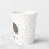 Gobelets En Papier Hérisson de Pygmée africaine - Joyeux anniversaire (Gauche)