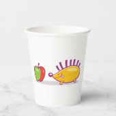 Gobelets En Papier Hérisson Et Pomme (Recto)