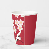 Gobelets En Papier Hérons et Dahlias Design japonais / (Droite)