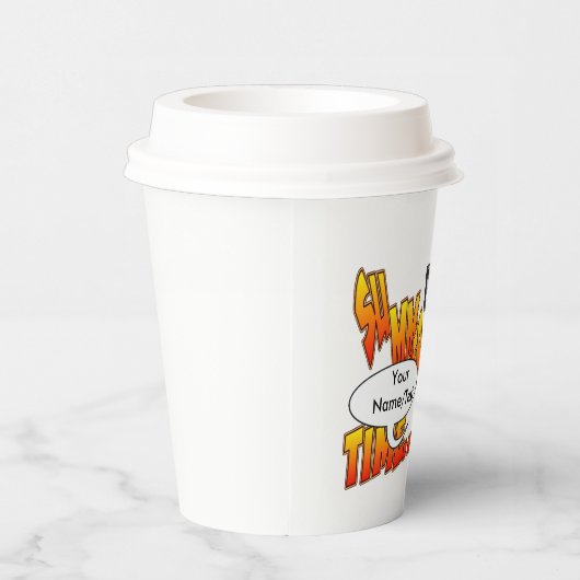 Gobelets En Papier Heure d'été Meerkat tasses à papier personnalisabl (Droite)