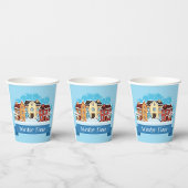 Gobelets En Papier Heure d'hiver neige