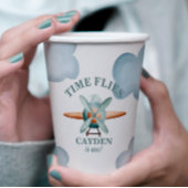 Gobelets En Papier Heure Vol avion Anniversaire