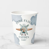 Gobelets En Papier Heure Vol avion Anniversaire (Recto)